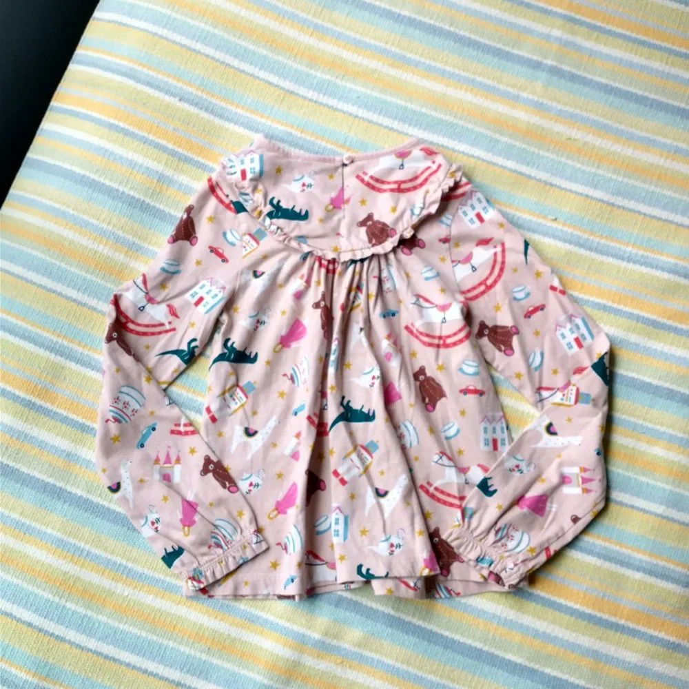 ⭐ Mini Boden Christmas Holiday Toy Blouse size 11-12